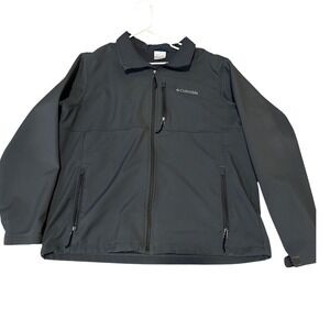 Columbia Sportswear Women's XL‎ Full Zip Softshell Jacket Dark Gray Outdoor
